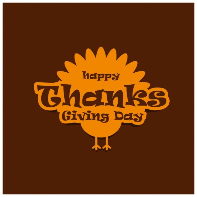 Free Vector brown background with a label for thanksgiving