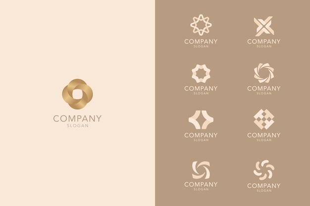 Brown business logo collection