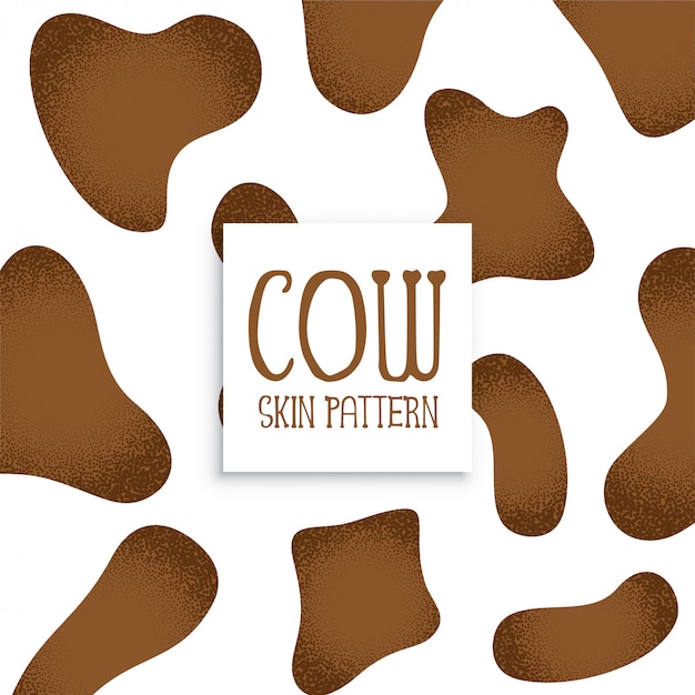 Free Vector brown cow skin pattern design