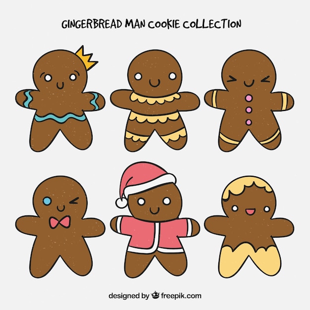 Brown gingerbread man cookies