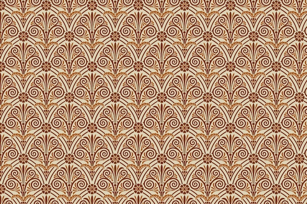 Free Vector brown greek key vector seamless pattern background