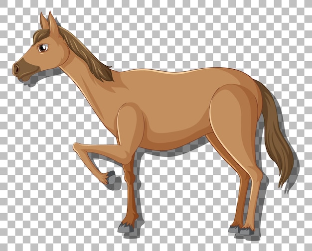 Brown horse cartoon character