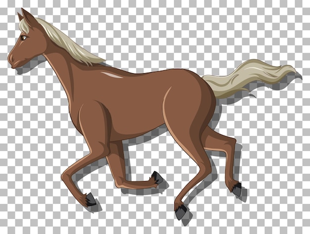 Free Vector brown horse on grid background