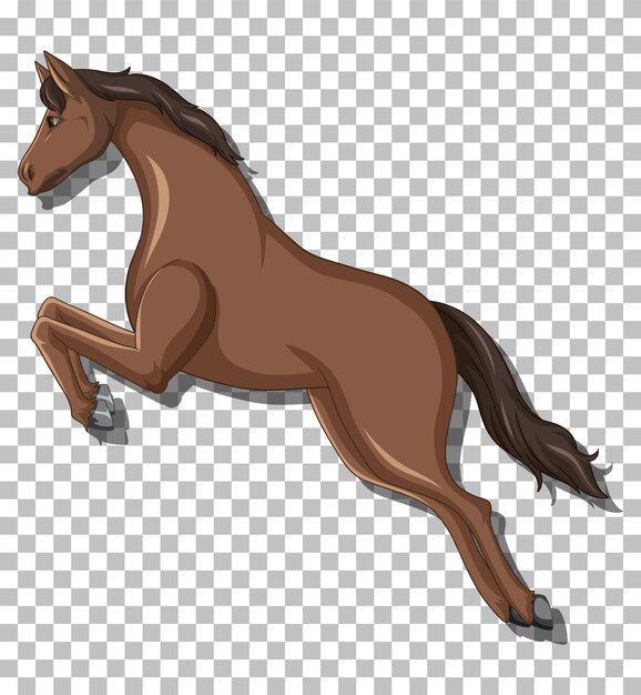 Brown horse on grid background