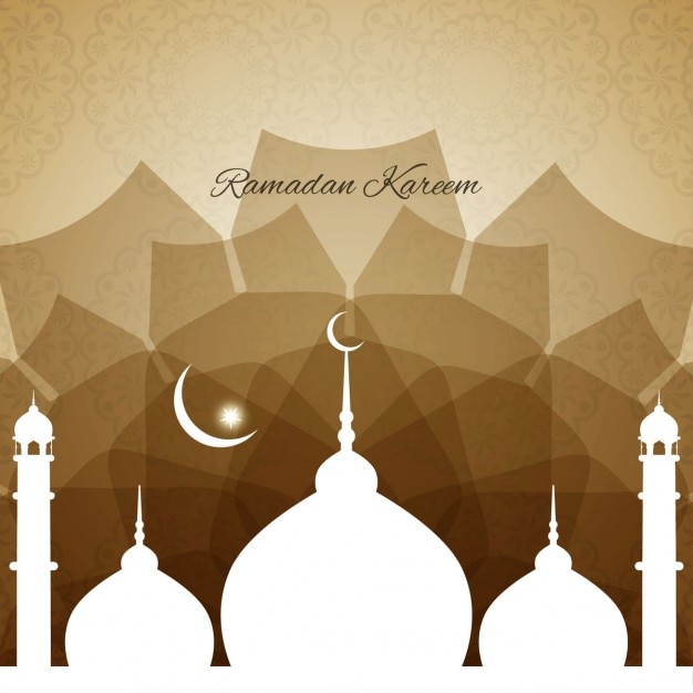 Free Vector brown ramadan background