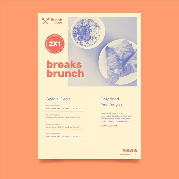 Brunch flyer template