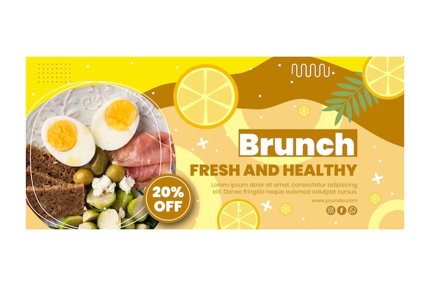 Brunch horizontal banner template