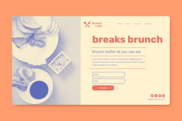 Brunch landing page template