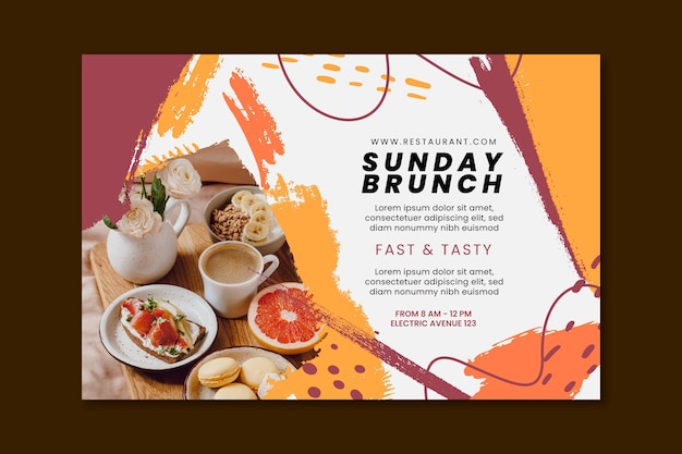 Brunch restaurant banner template