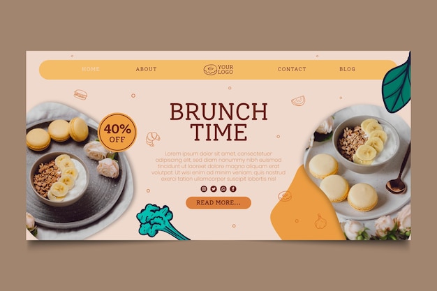 Brunch time landing page template