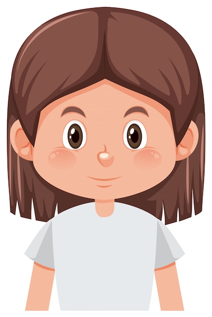 A brunette girl character