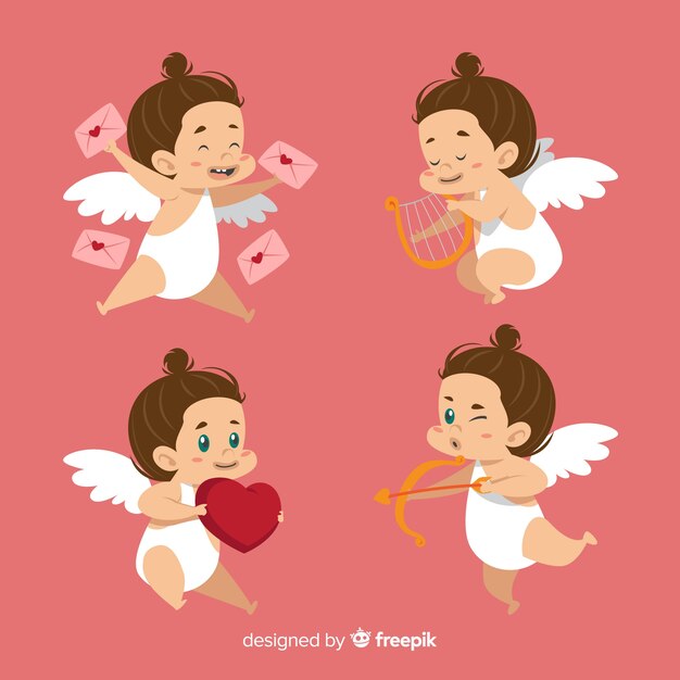 Brunette valentine cupid collection