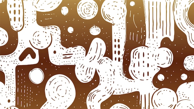 Free vector brush doodle abstract design