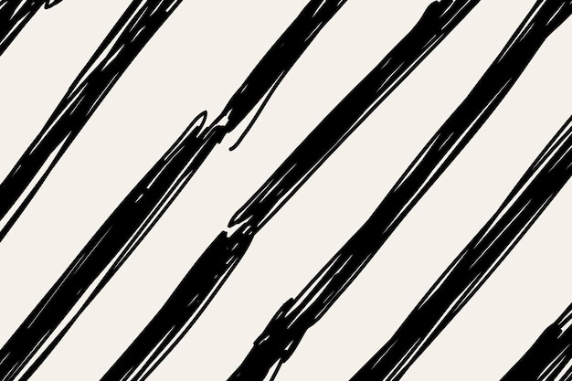 Free Vector brush pattern background black doodle vector, simple design