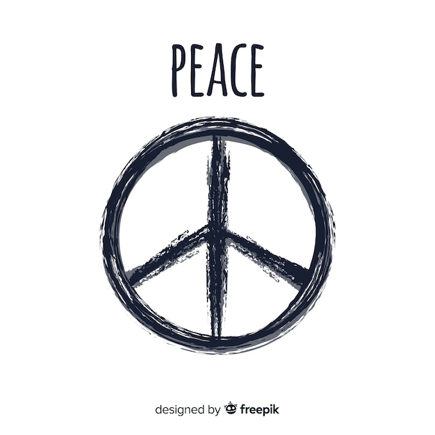 Brush peace sign background