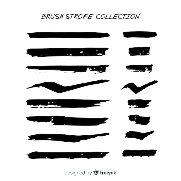 Free Vector brush stroke collection