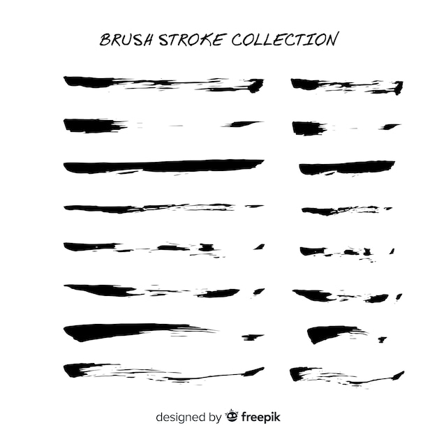 Free Vector brush stroke collection