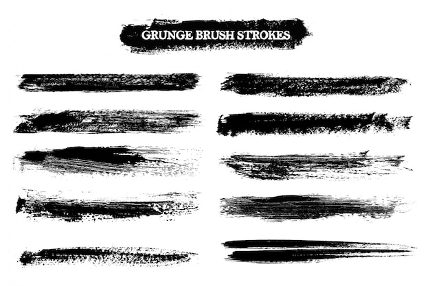 Free Vector brush strokes collection