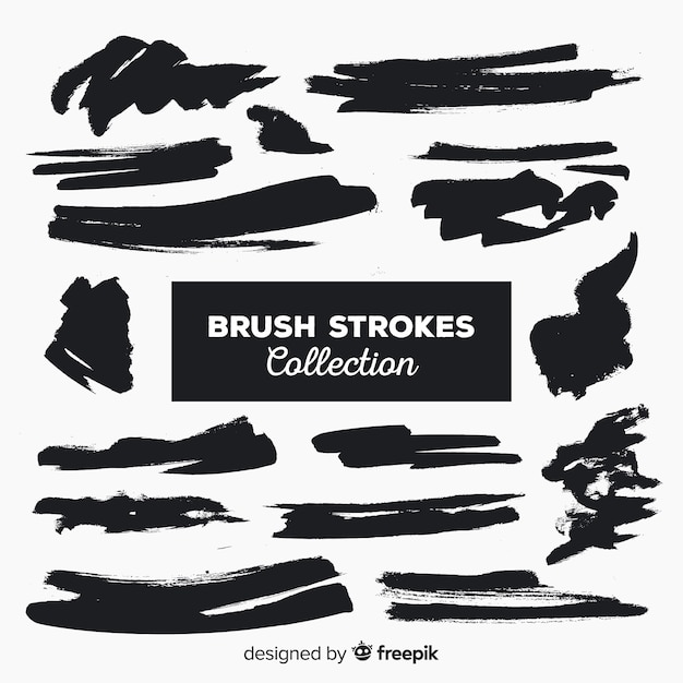 Free Vector brush strokes collection