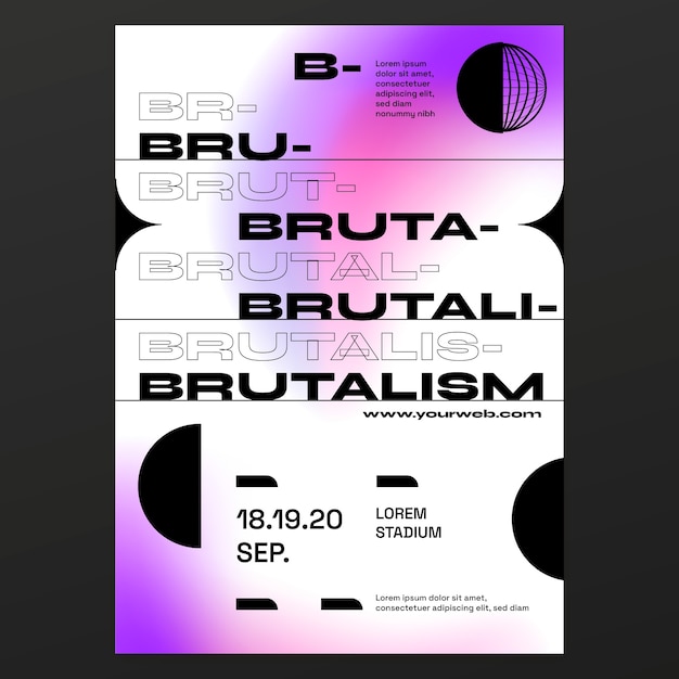 Brutalism template design