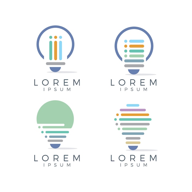 Free Vector bubble light logo collection