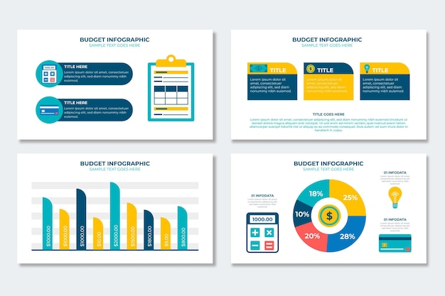 Budget infographic collection