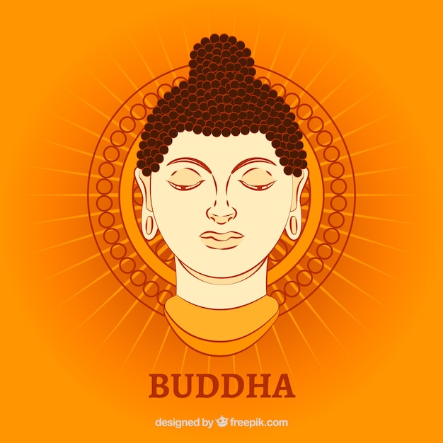 Free Vector budha representation with flat design