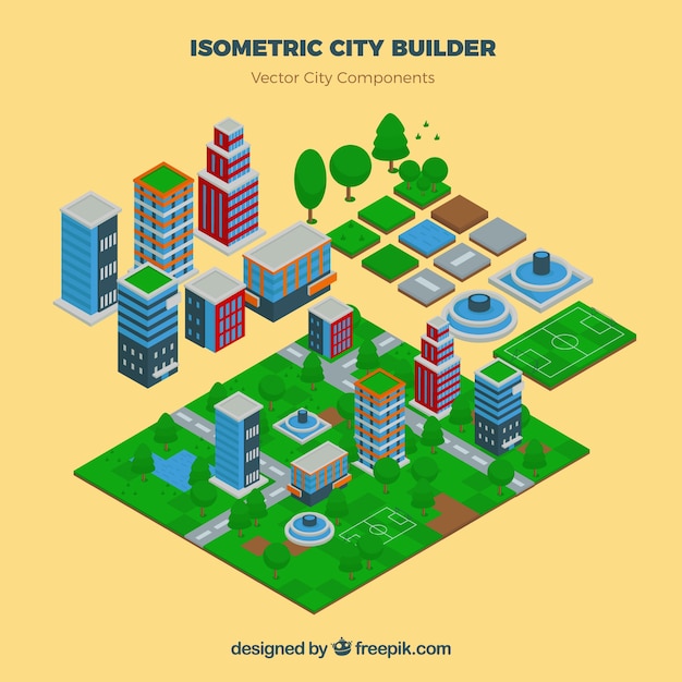 Build your city in isometric view