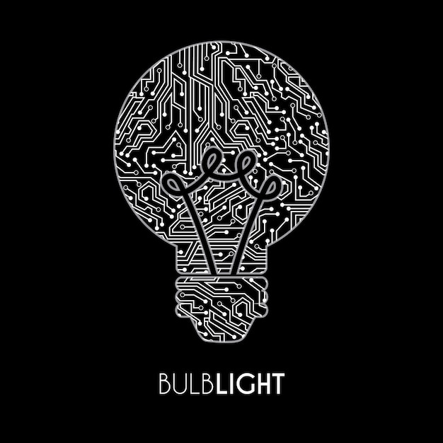 Free Vector bulb over black background