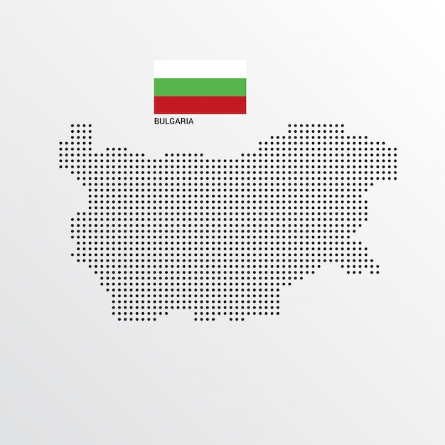 Free Vector bulgaria map design with flag and light background vector 