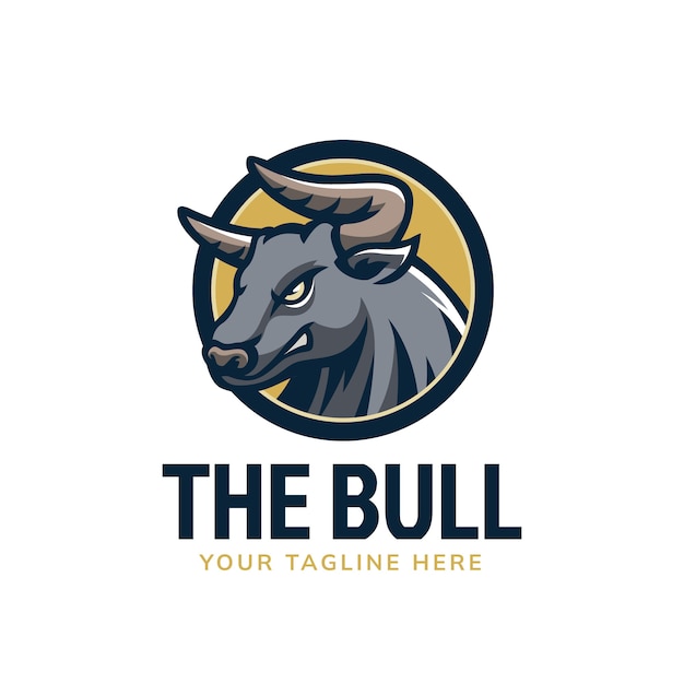 Bull logo design template