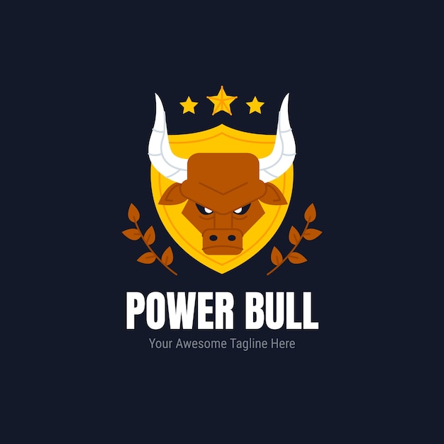 Bull logo design template