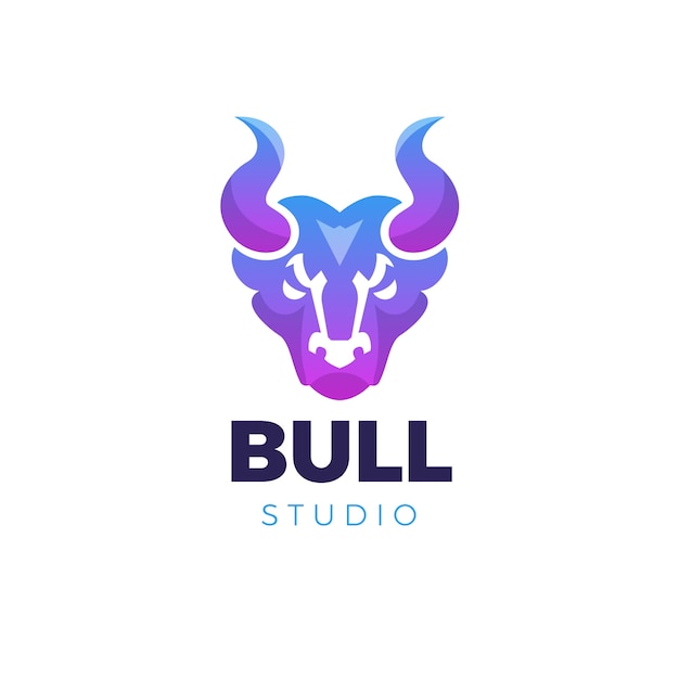 Free vector bull logo design template