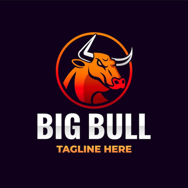 Free vector bull logo design template