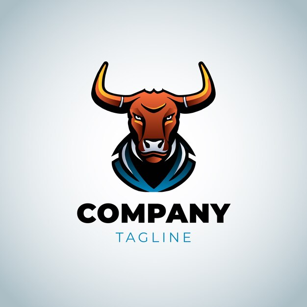 Bull  logo design template