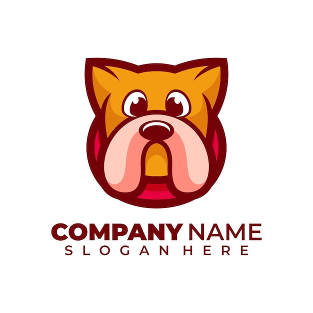 Bulldog mascot illustration logo