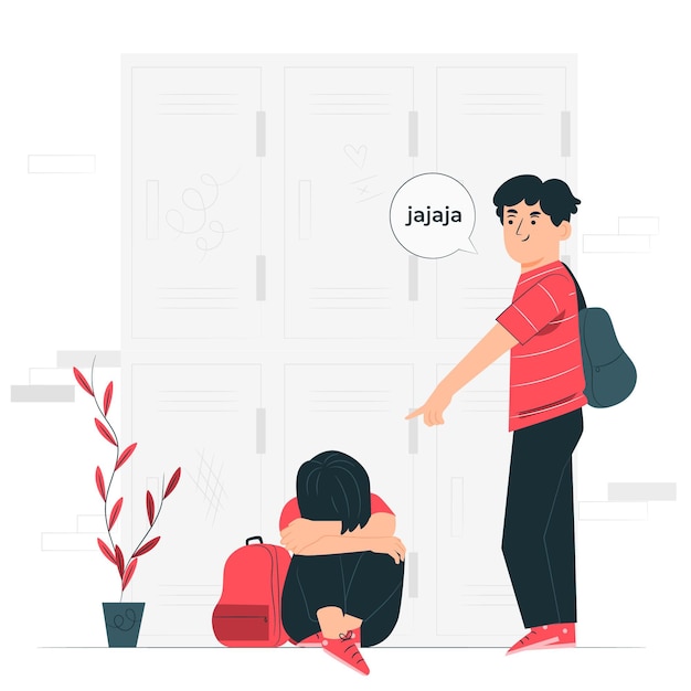 Free Vector bullying concept illustration