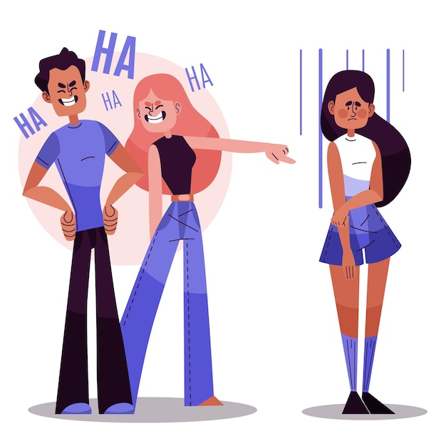 Bullying illustration concept