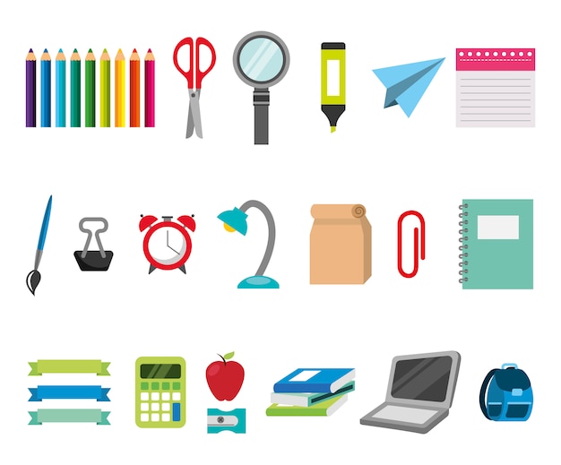 Bundle of education learning set icons