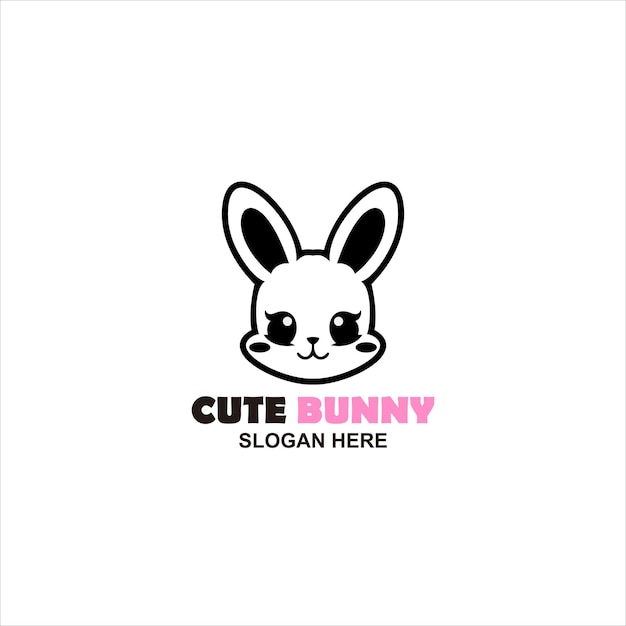 Free Vector bunny logo mscot illustration design