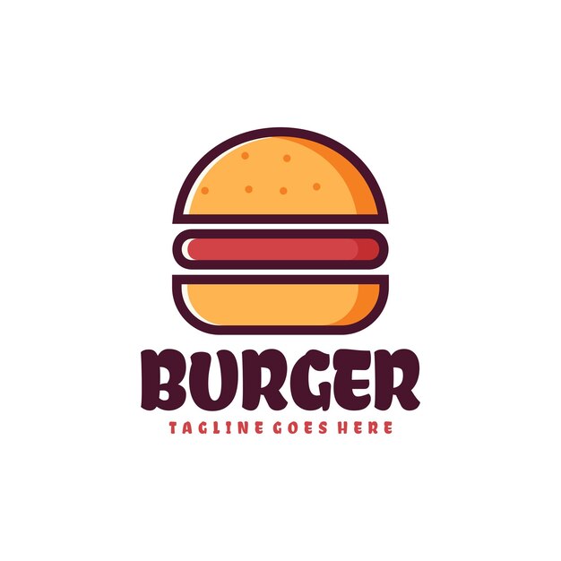 burger mascot logo design