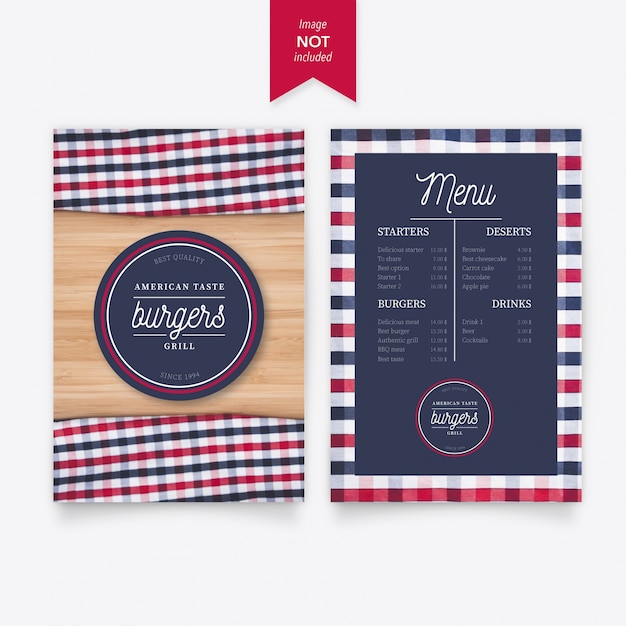 Burger menu template