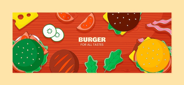 Free Vector burger template design