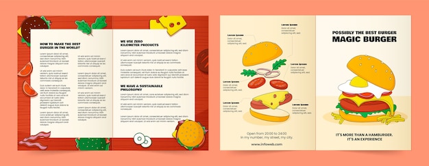 Free vector burger template design