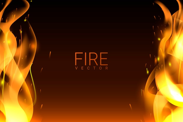 Burning fire background