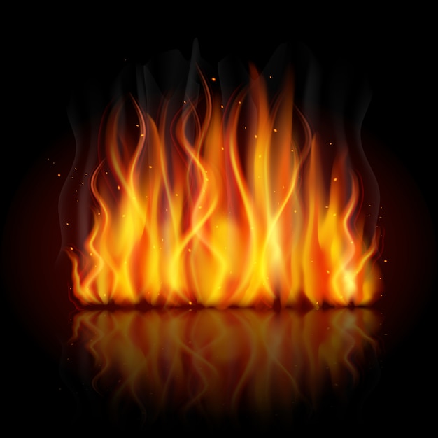 Free Vector burning flame background