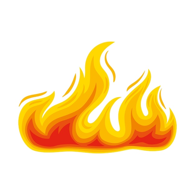 Free Vector burning inferno igniting icon isolated