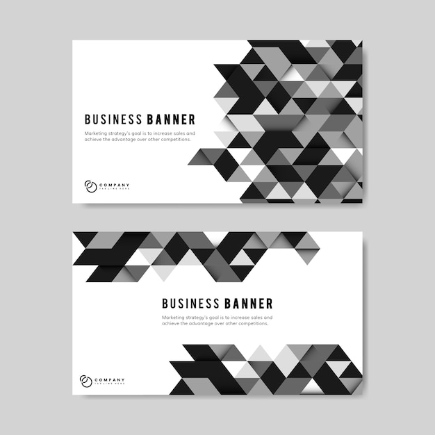 Free vector business abstract banner template set