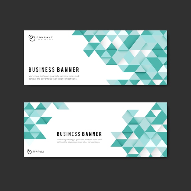 Free Vector business abstract banner template set