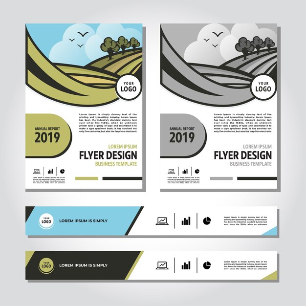 Business abstract vector template Brochure design cover modern layout annual report poster flayer in A4 geometric Vector